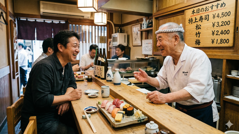 お寿司屋さんのメニュー